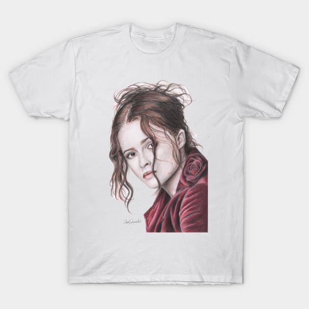 Helena Bonham Carter English Rose T-Shirt by incloudines